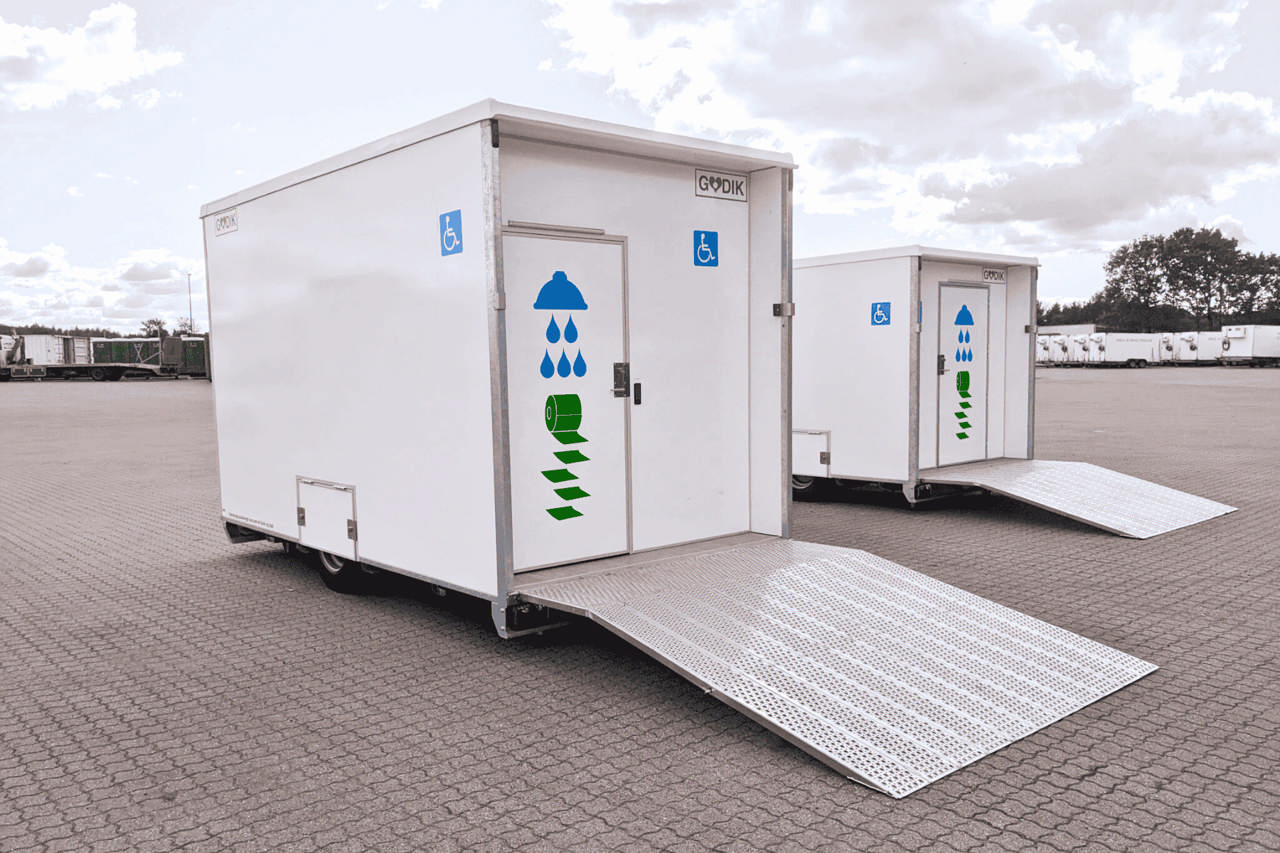 Handicap toiletvogn m. lift og bad