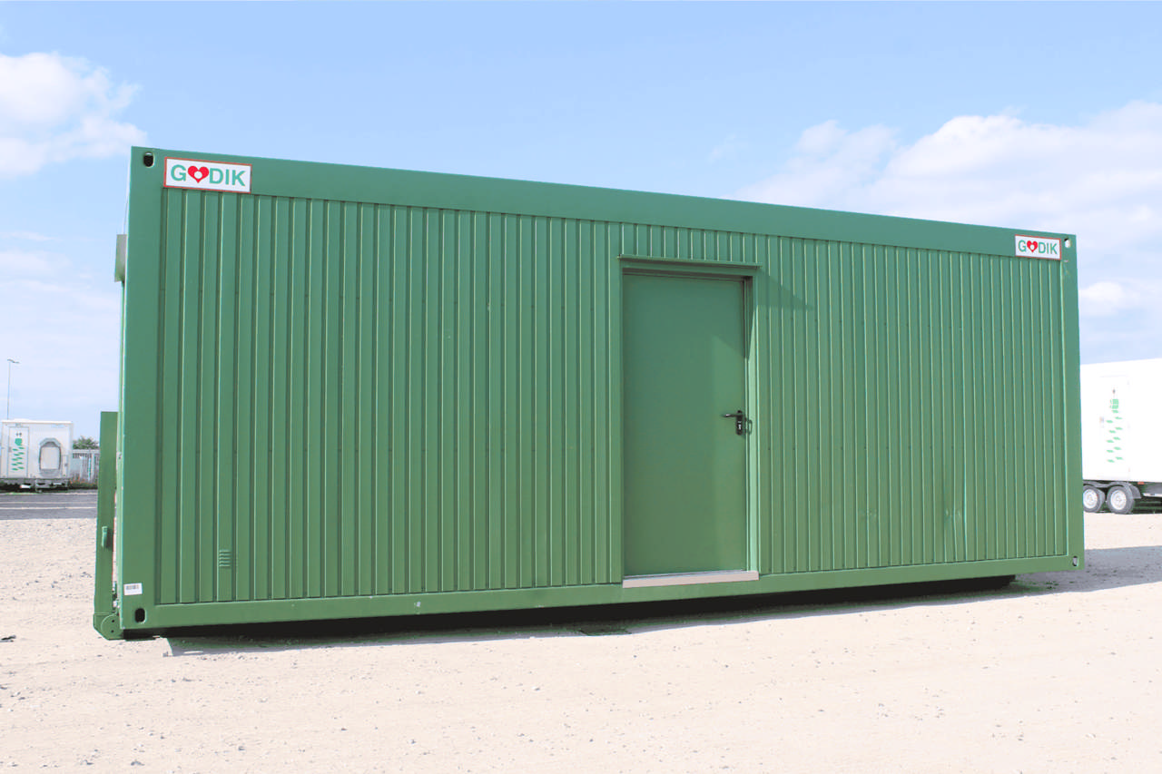 Kontormodul med 2 rum m/ wc & bad