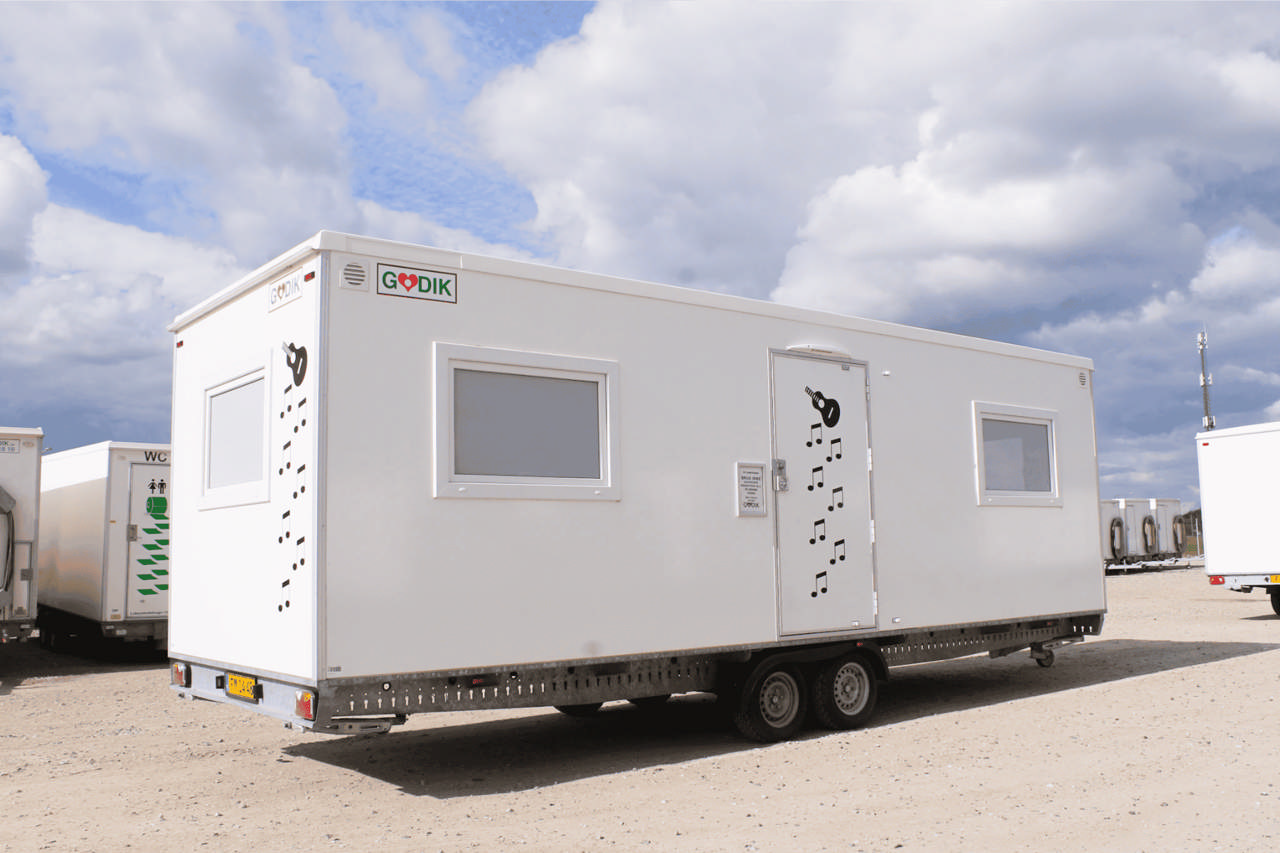 Kontorvogn med 2 rum og toilet