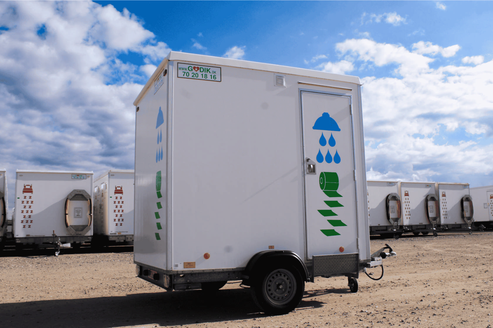 Badmobilvogn med bad og toilet til renovering af badeværelser